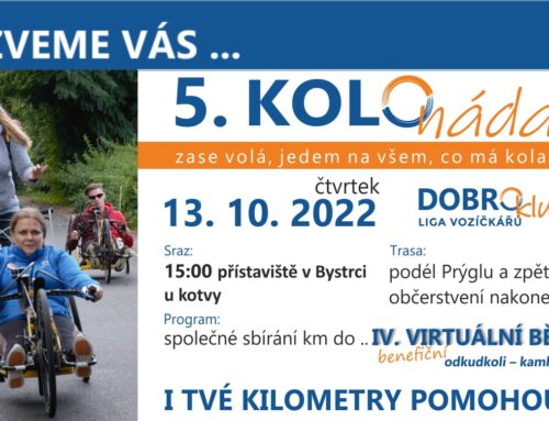 Společné sbírání kilometrů do IV. Benefičního běhu pro Ligu vozíčkářů